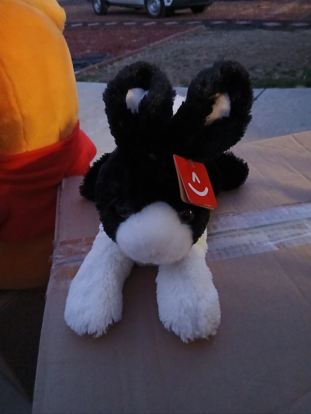 Aurora Flopsie Dutch Rabbit stuffed animal.